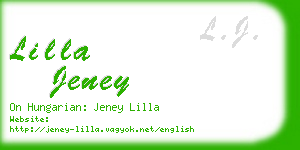 lilla jeney business card